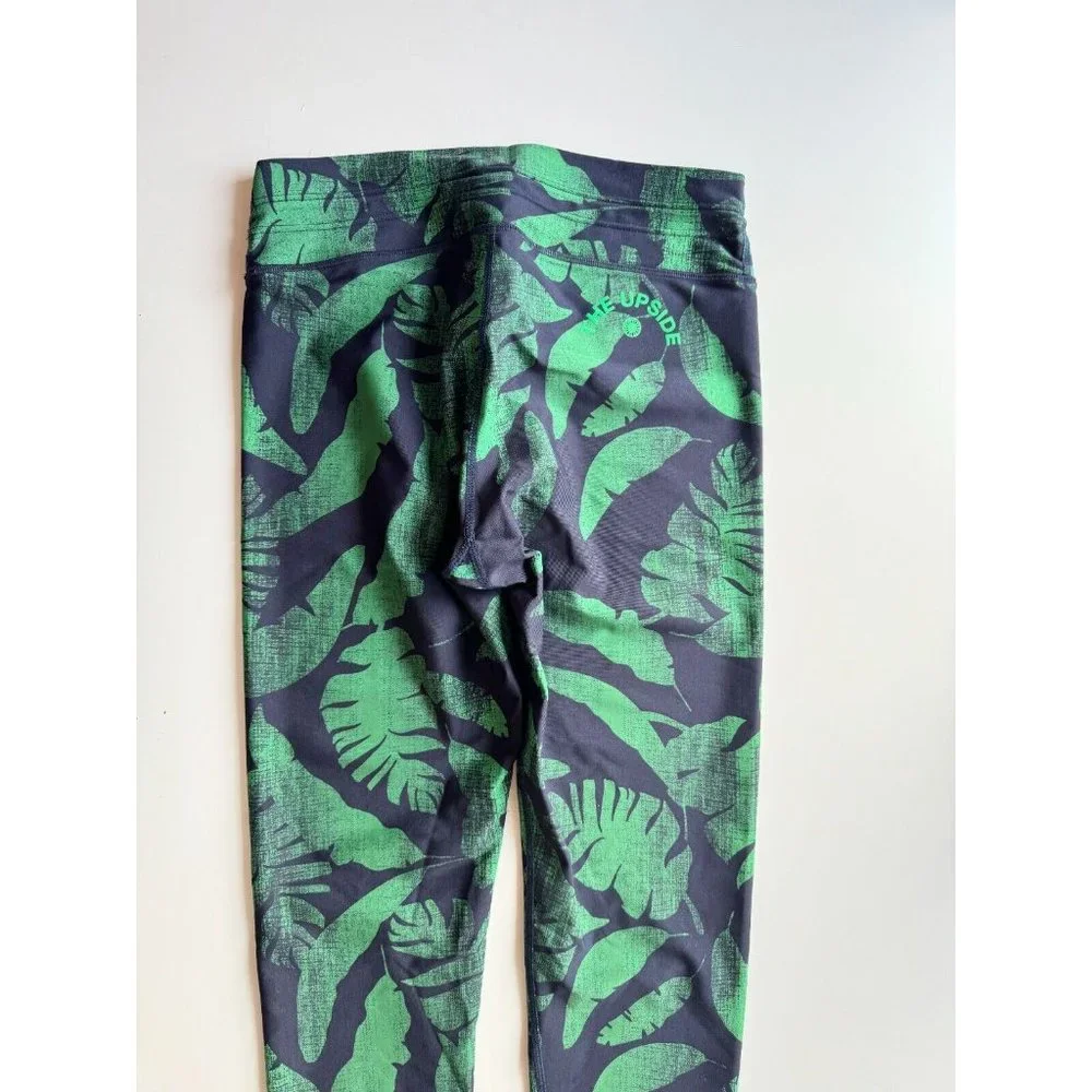 THE UPSIDE Green Palm Lead Print Anna Bra 29" Leggings Workout Set, Size M/US8 - Picture 11 of 16